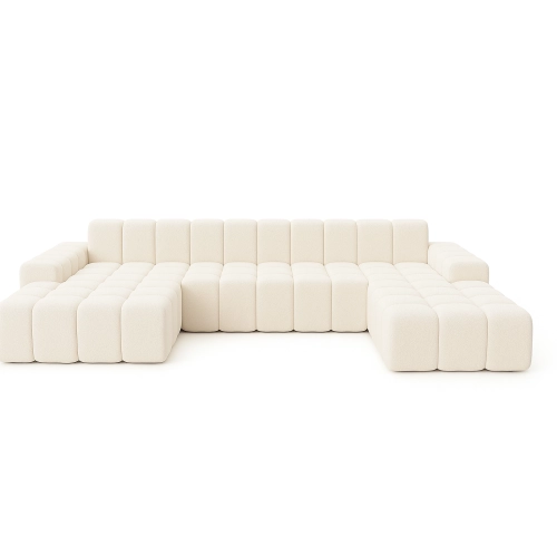 Narożnik BUBBLE w kształcie U Tkanina BOUCLE Manza